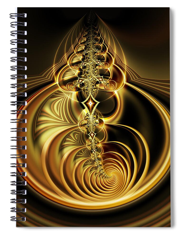 Vic Eberly Spiral Notebook featuring the digital art Chakra by Vic Eberly