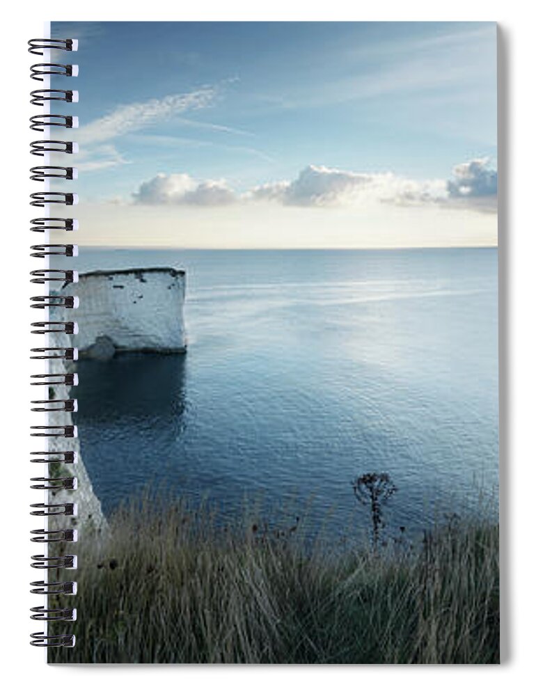 Scenics Spiral Notebook featuring the photograph Chalk Cliffs And Sea Stacks by James Osmond