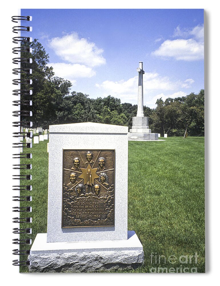 Challenger Spiral Notebook featuring the photograph Challenger Memorial by Richard and Ellen Thane