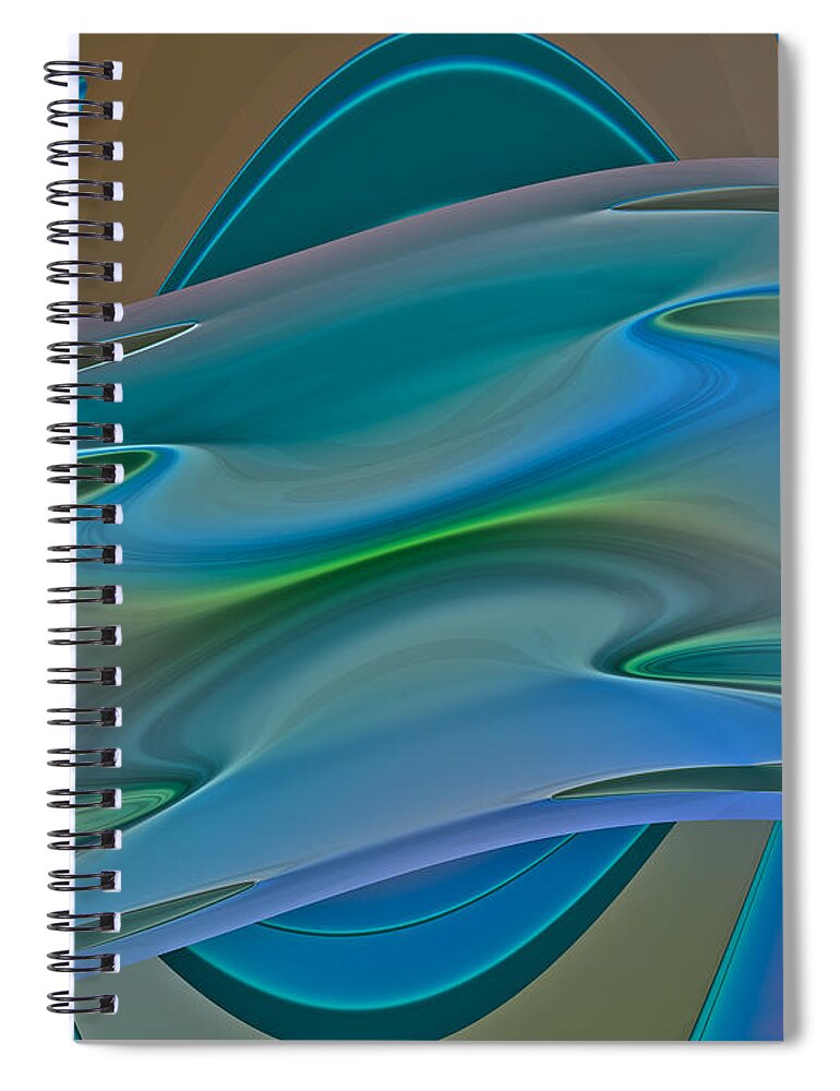 Abstract Spiral Notebook featuring the digital art Changing Expectations by Judi Suni Hall