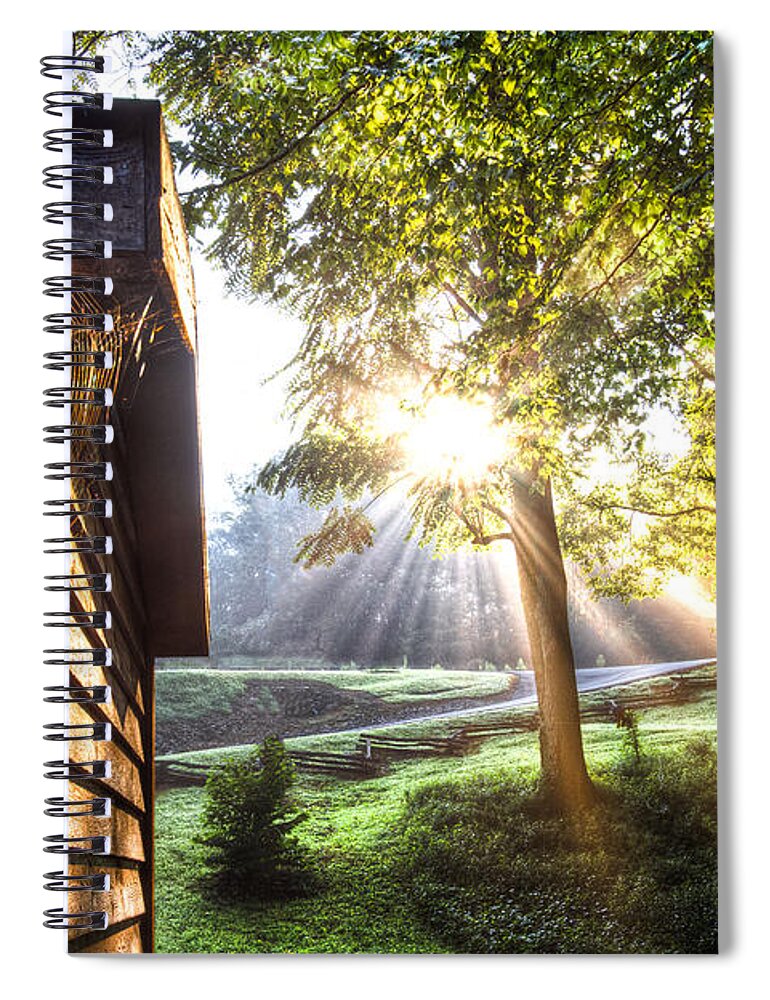 Andrews Spiral Notebook featuring the photograph Charlotte's Web by Debra and Dave Vanderlaan