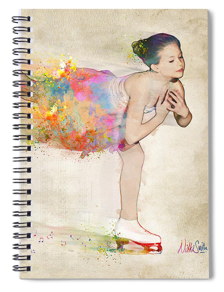 Ice Skater Spiral Notebook featuring the digital art Chase Your Dreams by Nikki Smith