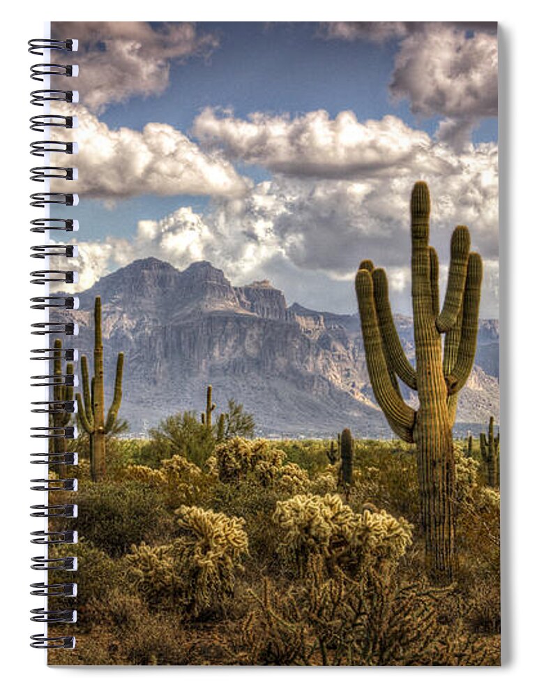Arizona Spiral Notebook featuring the photograph Chasing Clouds Two by Saija Lehtonen