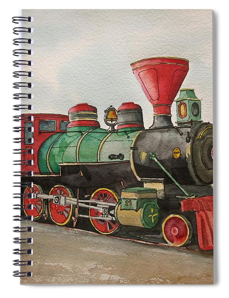 Chattanooga Spiral Notebook featuring the painting Chattanooga Choo-Choo by Frank SantAgata