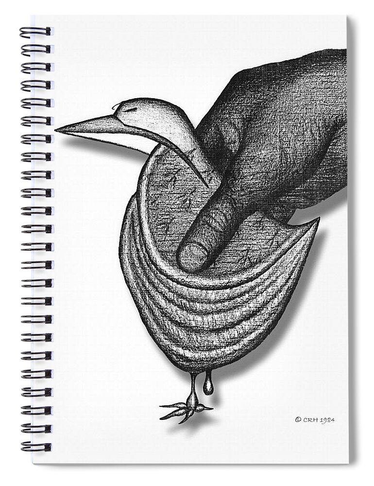 Pencil Drawing Spiral Notebook featuring the drawing Chausson Aux Pommes by Carl Hunter