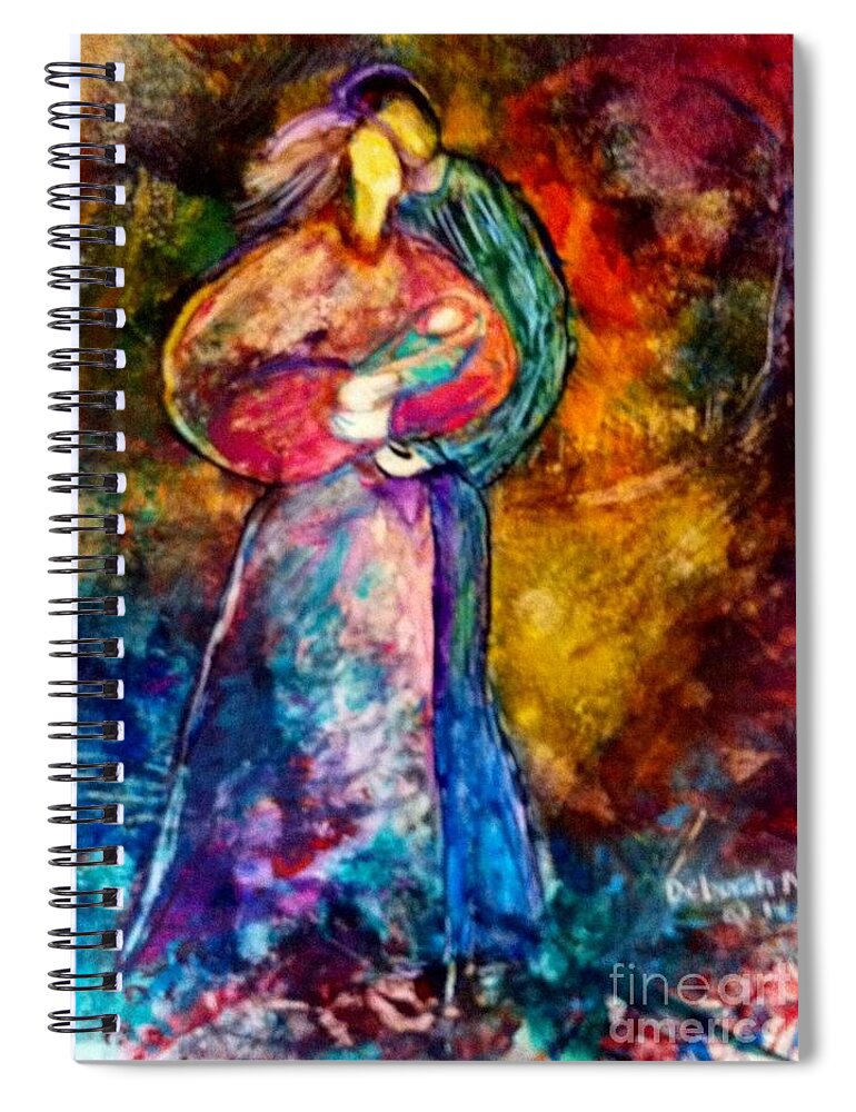 Faceless Spiral Notebook featuring the painting Cherished by Deborah Nell