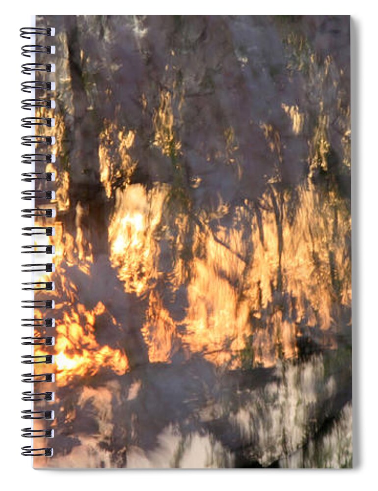 Cherry Spiral Notebook featuring the photograph A Cherry Blossom Sunset by Cora Wandel