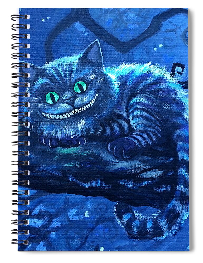 Cheshire Cat Spiral Notebook by Tom Carlton - Pixels Merch