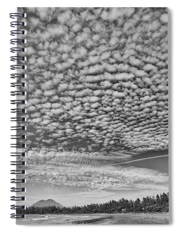 Tofino Spiral Notebook featuring the photograph Chesterman Beach Skyscape by Allan Van Gasbeck