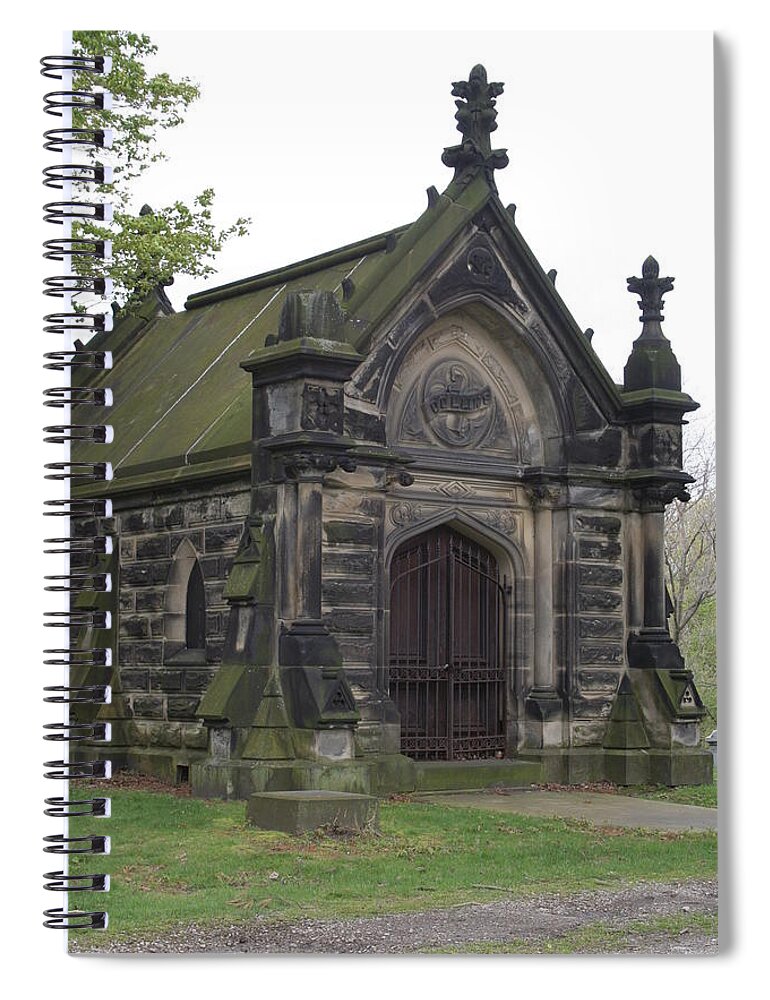 Charles Spiral Notebook featuring the photograph Chestnut Grove Cemetery Colllins Mausoleum by Valerie Collins