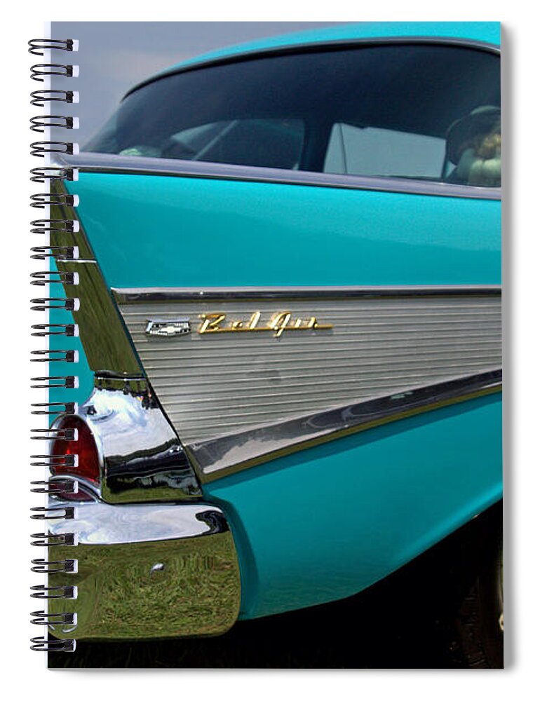 Car Spiral Notebook featuring the photograph Chevy 1957 Bel Air by Jerry Gammon