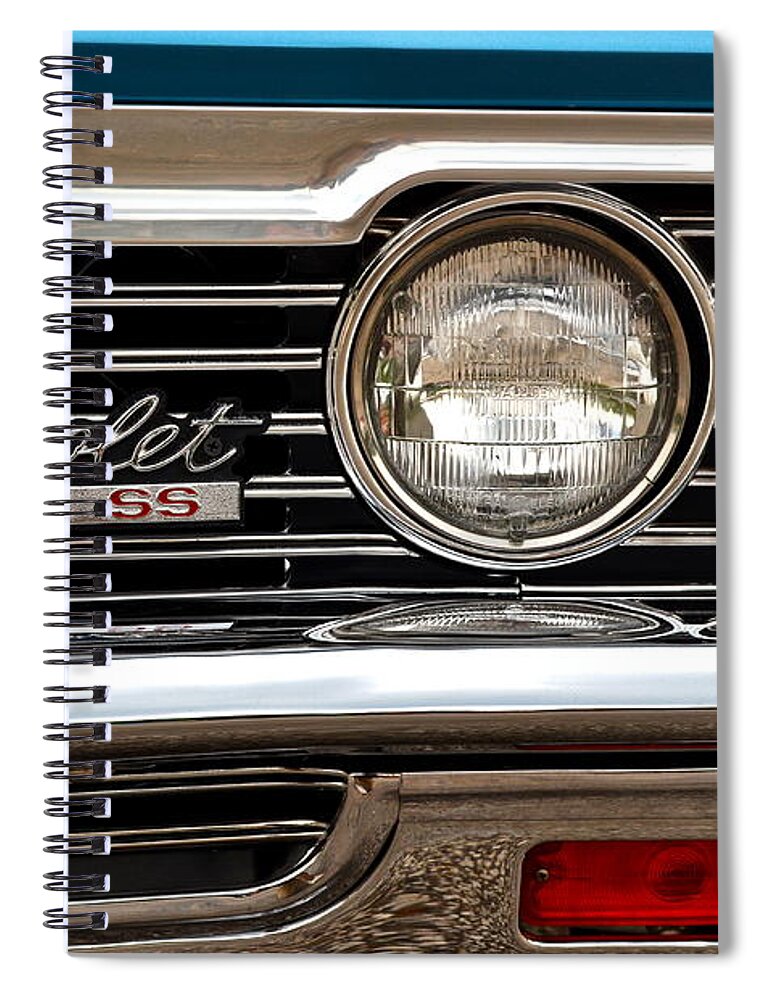 Chevy Spiral Notebook featuring the photograph Chevy Impala by Frozen in Time Fine Art Photography