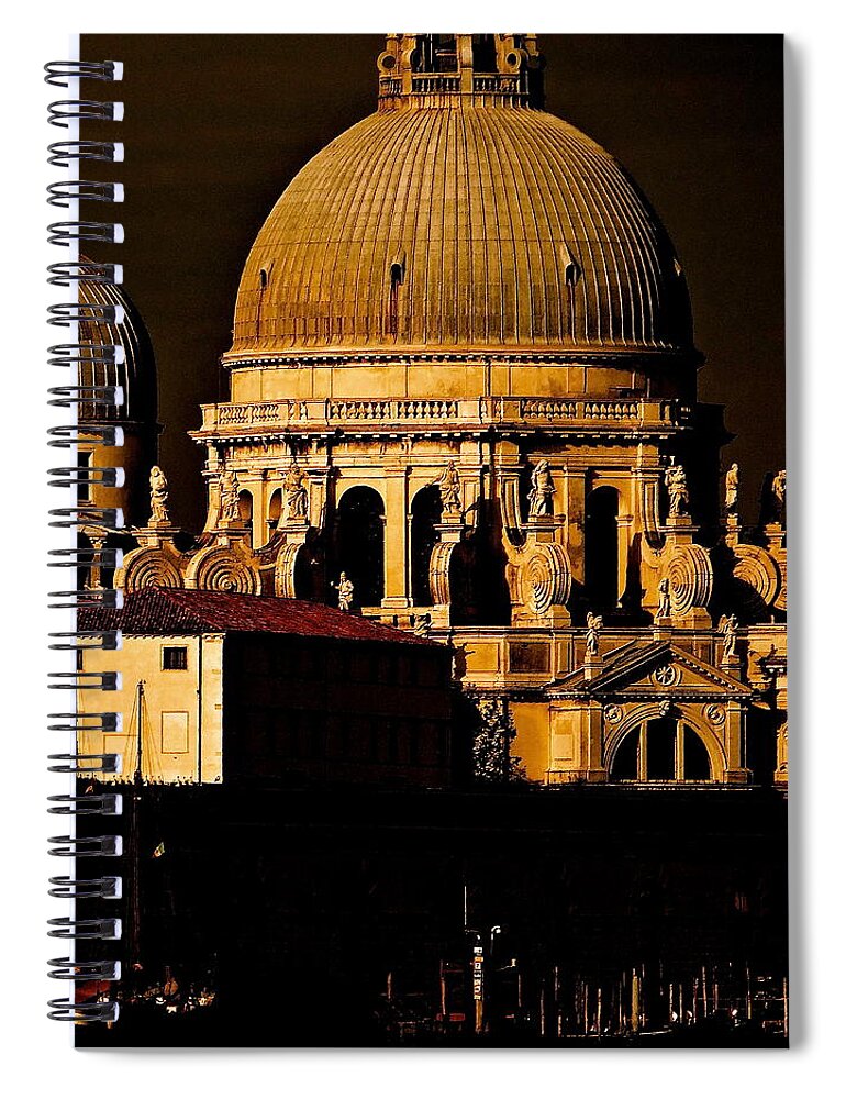 Santa Maria Della Salute Spiral Notebook featuring the photograph Chiaroscuro Venice by Ira Shander