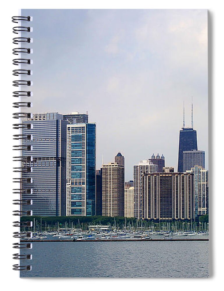 Chicago Spiral Notebook featuring the photograph Chicago Panorama by Milena Ilieva