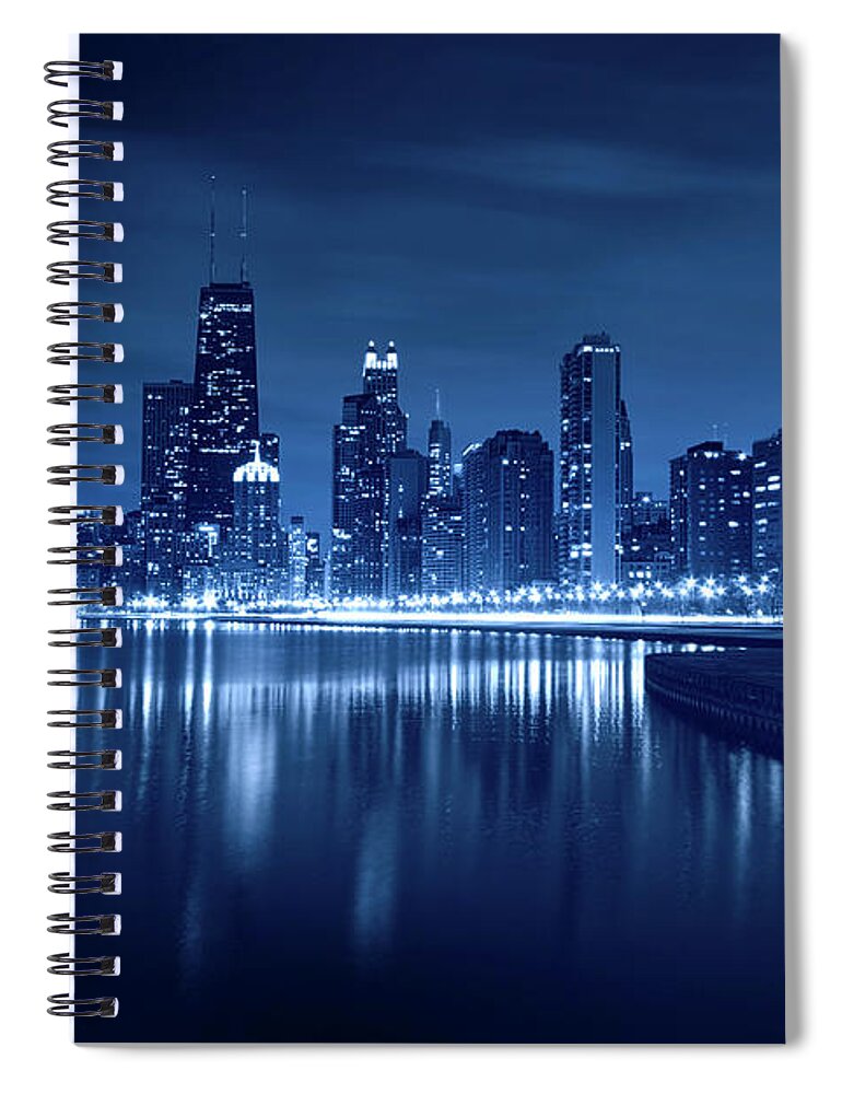 Water's Edge Spiral Notebook featuring the photograph Chicago by Wsfurlan
