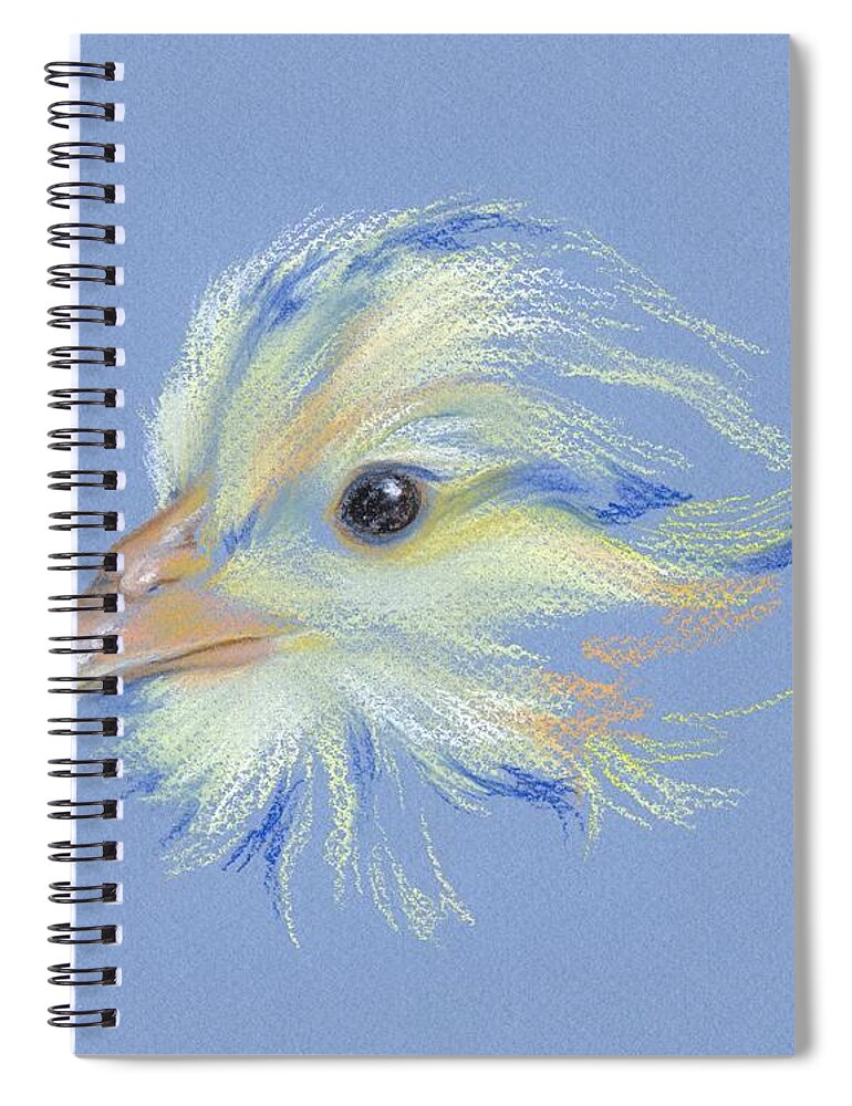 Chick Spiral Notebook featuring the pastel Chick - Plymouth Barred Rock by MM Anderson
