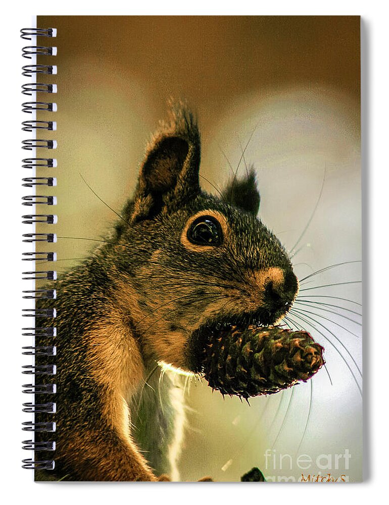 Chickaree Spiral Notebook featuring the photograph Chickaree by Mitch Shindelbower