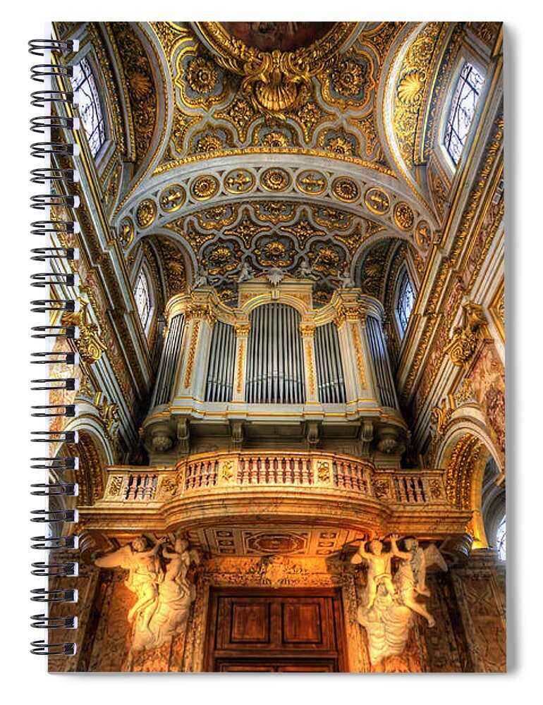Yhun Suarez Spiral Notebook featuring the photograph Chiesa San Luigi dei Francesi by Yhun Suarez