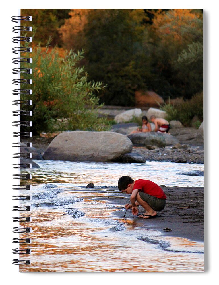 Sunset Spiral Notebook featuring the photograph Childs Play by Melanie Lankford Photography