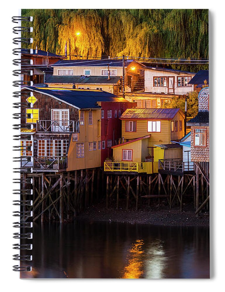 Water's Edge Spiral Notebook featuring the photograph Chile, Chiloe Island by Walter Bibikow