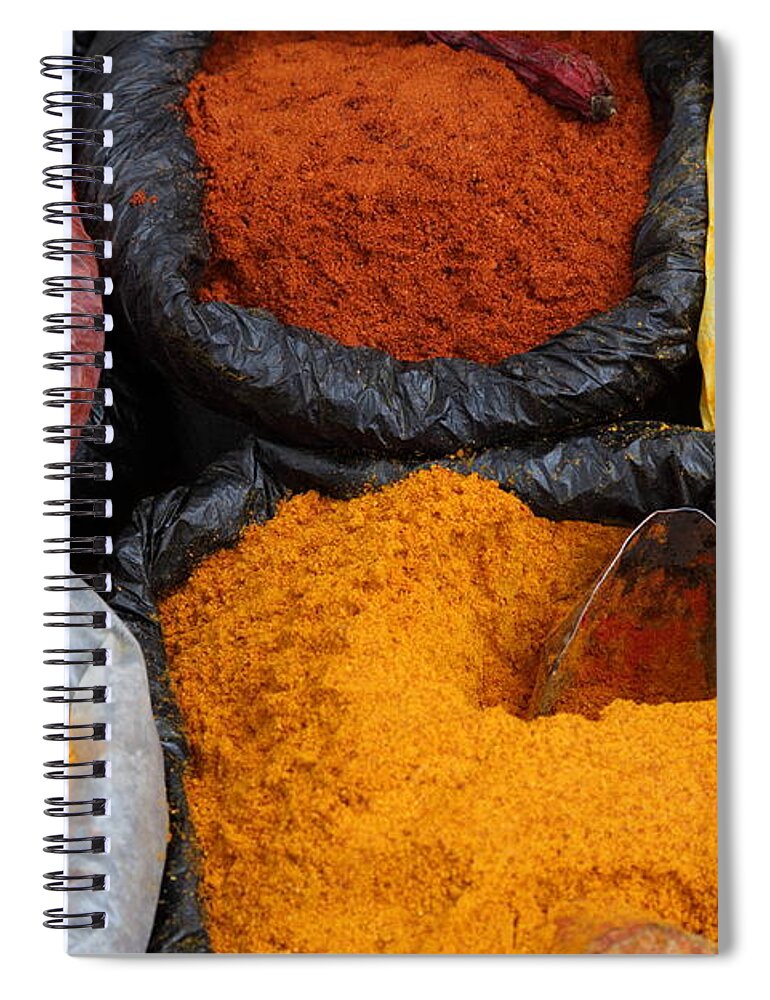 Chili Spiral Notebook featuring the photograph Chilli powders 2 by James Brunker