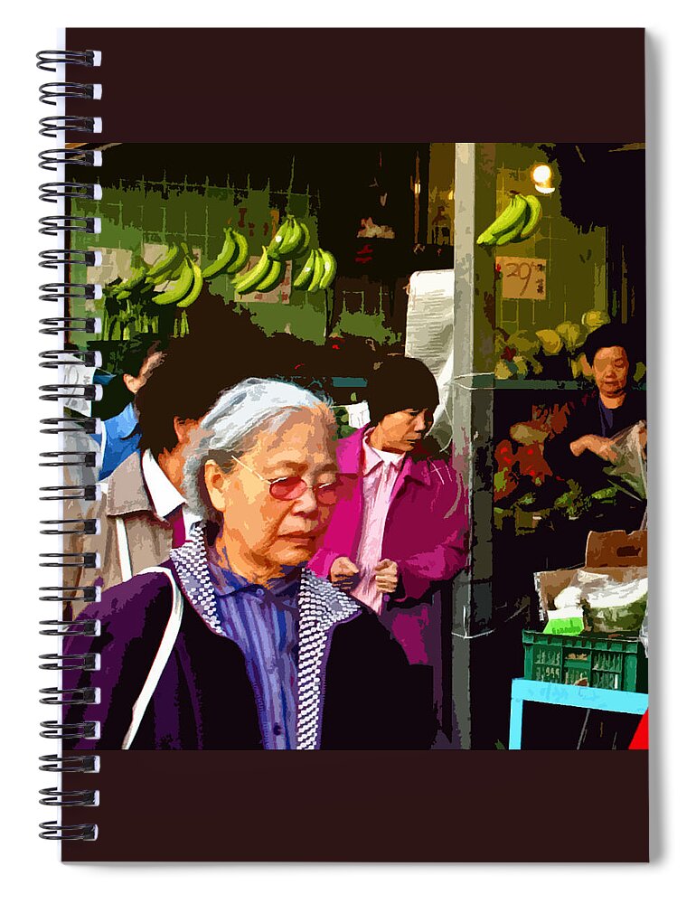 Joseph Art Spiral Notebook featuring the photograph Chinatown MarketPlace by Joseph Coulombe