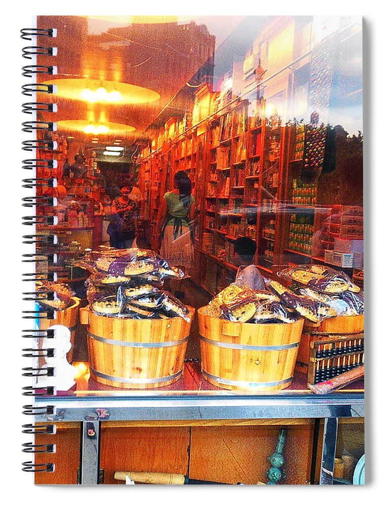 Chinatown Nyc Spiral Notebook featuring the photograph Chinatown NYC Herb Shop by Joan Reese