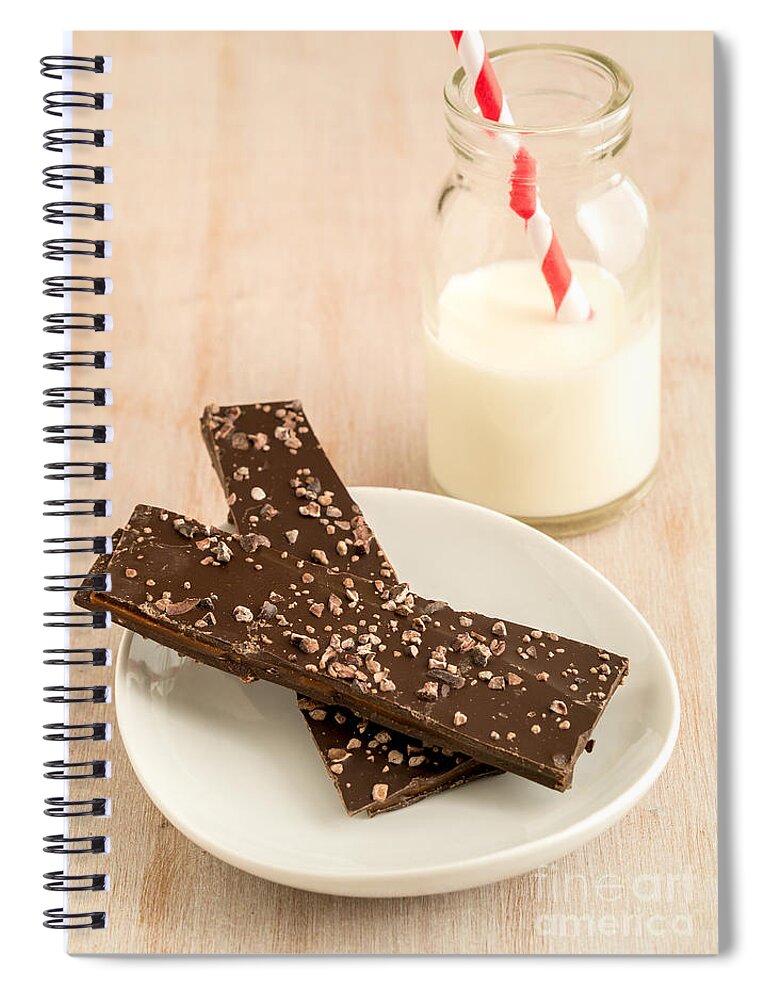 Chocolate Spiral Notebook featuring the photograph Chioggia Beet and Vanilla Toffee by Edward Fielding
