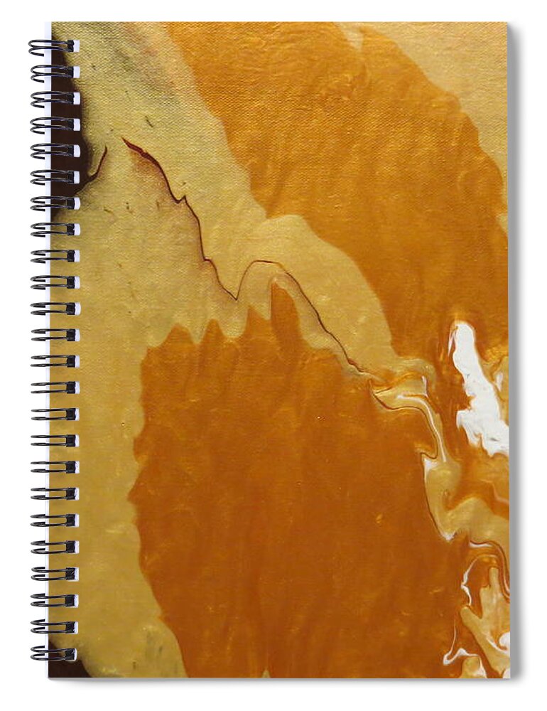 Abstract Spiral Notebook featuring the painting Chocolate and Caramel  by Soraya Silvestri