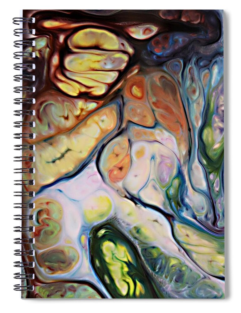 Moose Spiral Notebook featuring the painting Chocolate Moose by Lucy Matta