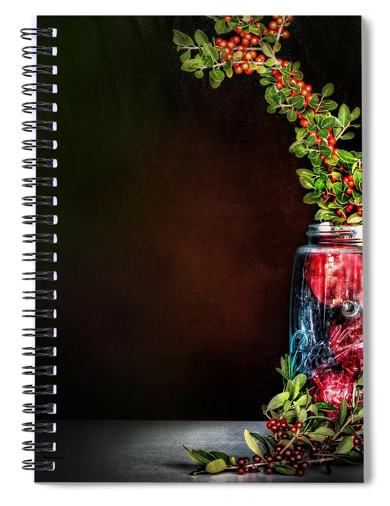 Christmas Spiral Notebook featuring the photograph Christmas Card by David and Carol Kelly