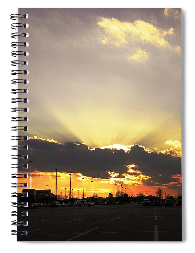 Sunset Spiral Notebook featuring the photograph Christmas Holiday Sunset by Matthew Seufer
