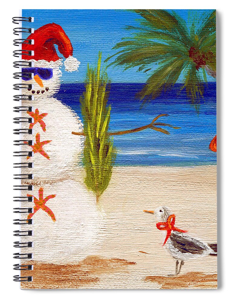Christmas Spiral Notebook featuring the painting Christmas Sandman by Jamie Frier