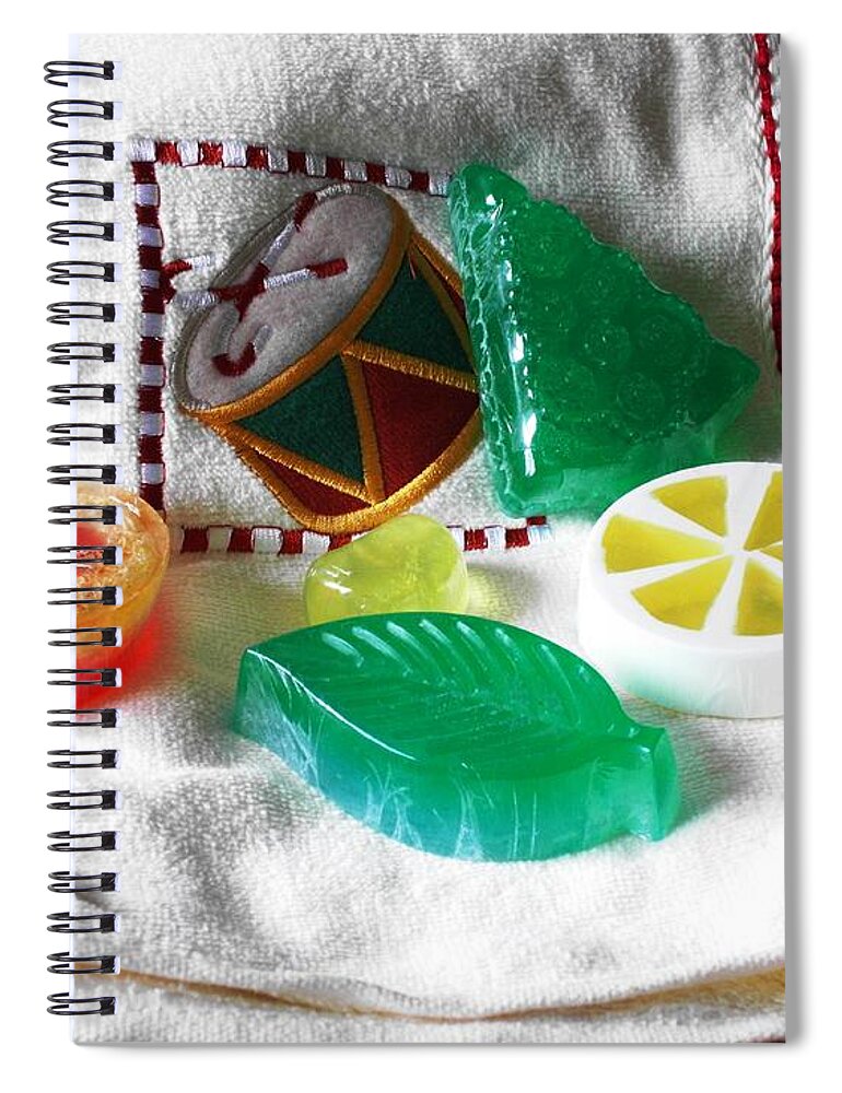 Orange Spiral Notebook featuring the photograph Christmas Thoughts Soap by Anastasiya Malakhova