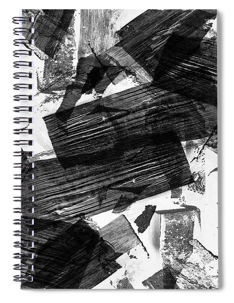Abstract Spiral Notebook featuring the digital art Chunky Abstract Revisited by Chriss Pagani