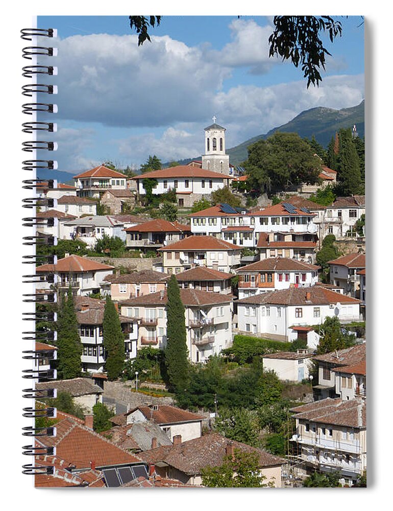 Ohrid Spiral Notebook featuring the photograph Church and Houses - Ohrid - Macedonia by Phil Banks