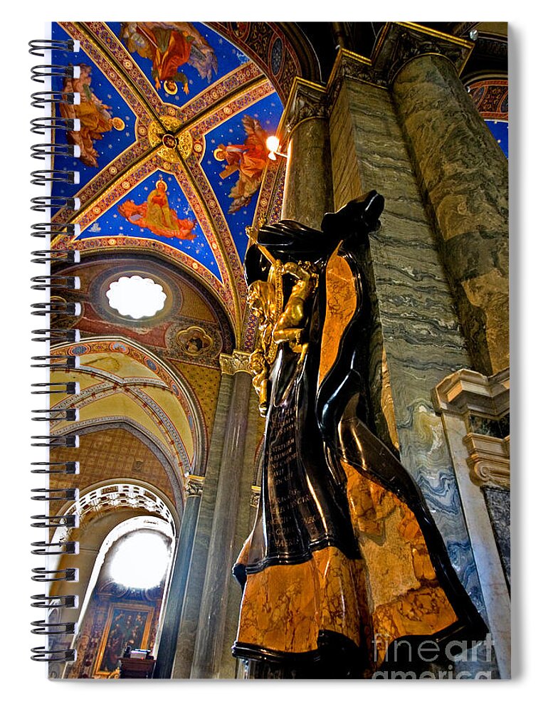 Buildings Spiral Notebook featuring the photograph Church Interior, Rome by Tim Holt