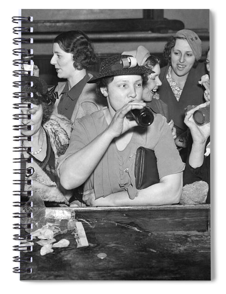 1937 Spiral Notebook featuring the photograph C.I.O. Victory Party by Underwood Archives