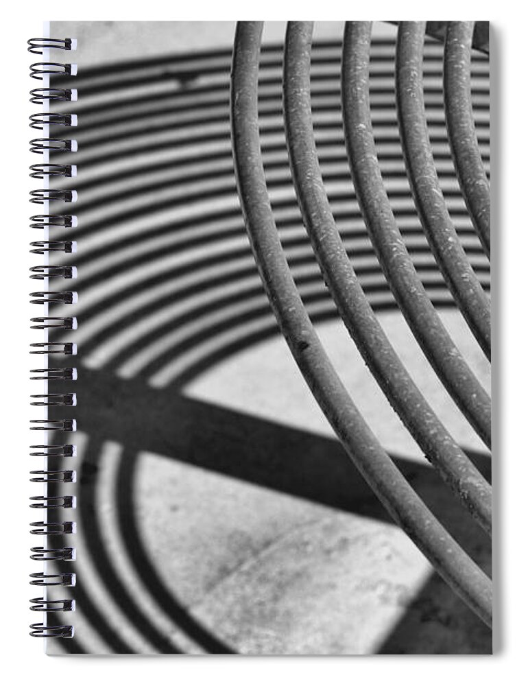 Circles Spiral Notebook featuring the photograph Circles and Shadows 1 by Nadalyn Larsen