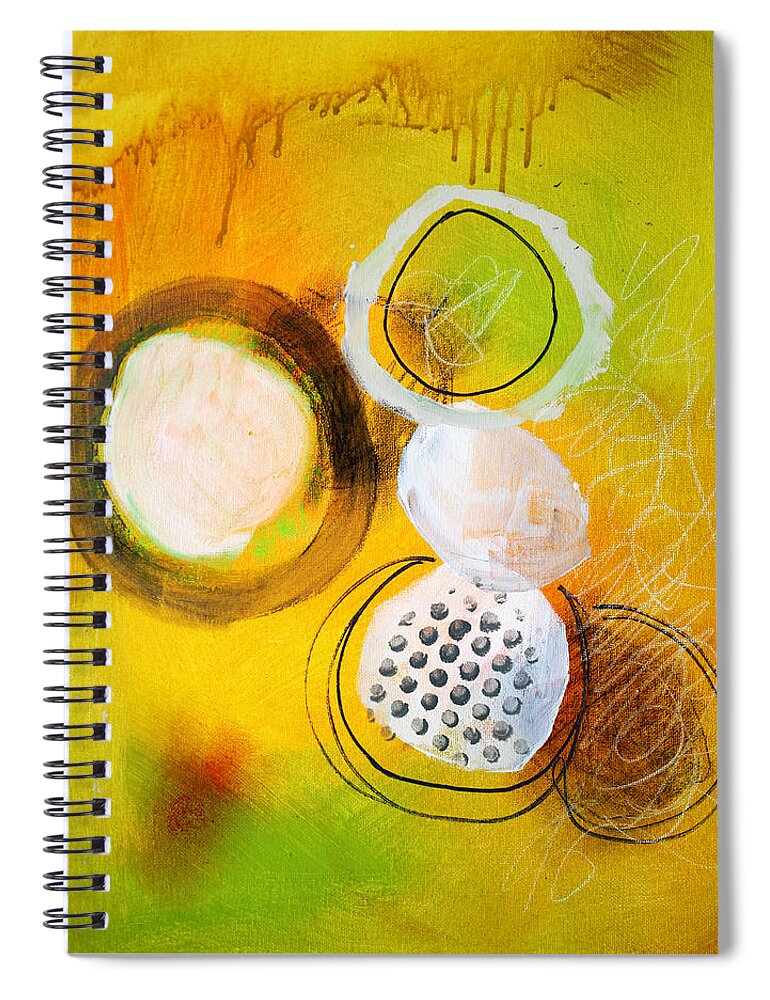 Zen Spiral Notebook featuring the painting Circles by Nancy Merkle
