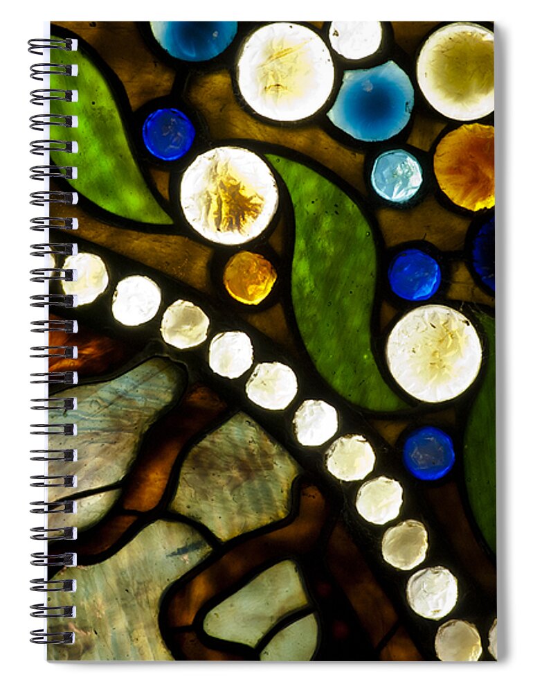 Abstract Spiral Notebook featuring the photograph Circles of Glass by Christi Kraft
