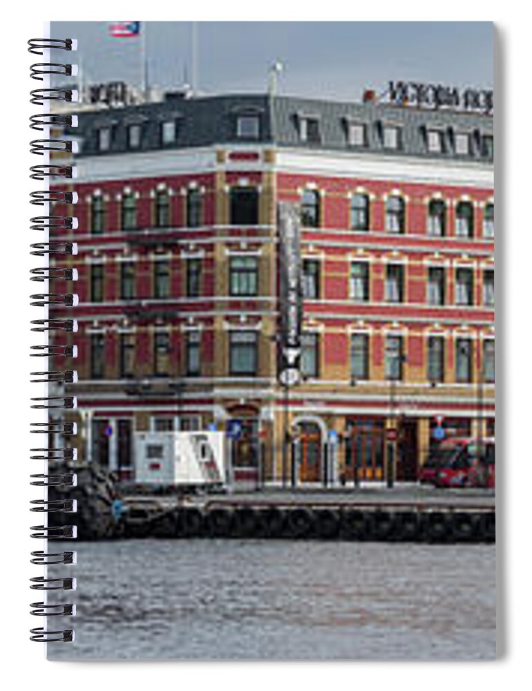 Photography Spiral Notebook featuring the photograph City At The Waterfront, Stavanger by Panoramic Images