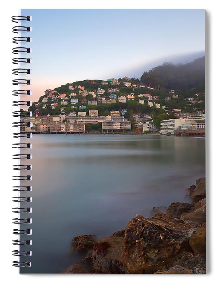 City Spiral Notebook featuring the photograph City By the Sea by Jonathan Nguyen