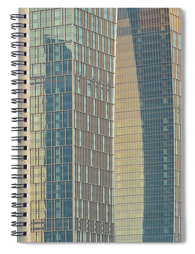 Lujiazui Spiral Notebook featuring the photograph City Texture by Wei Fang