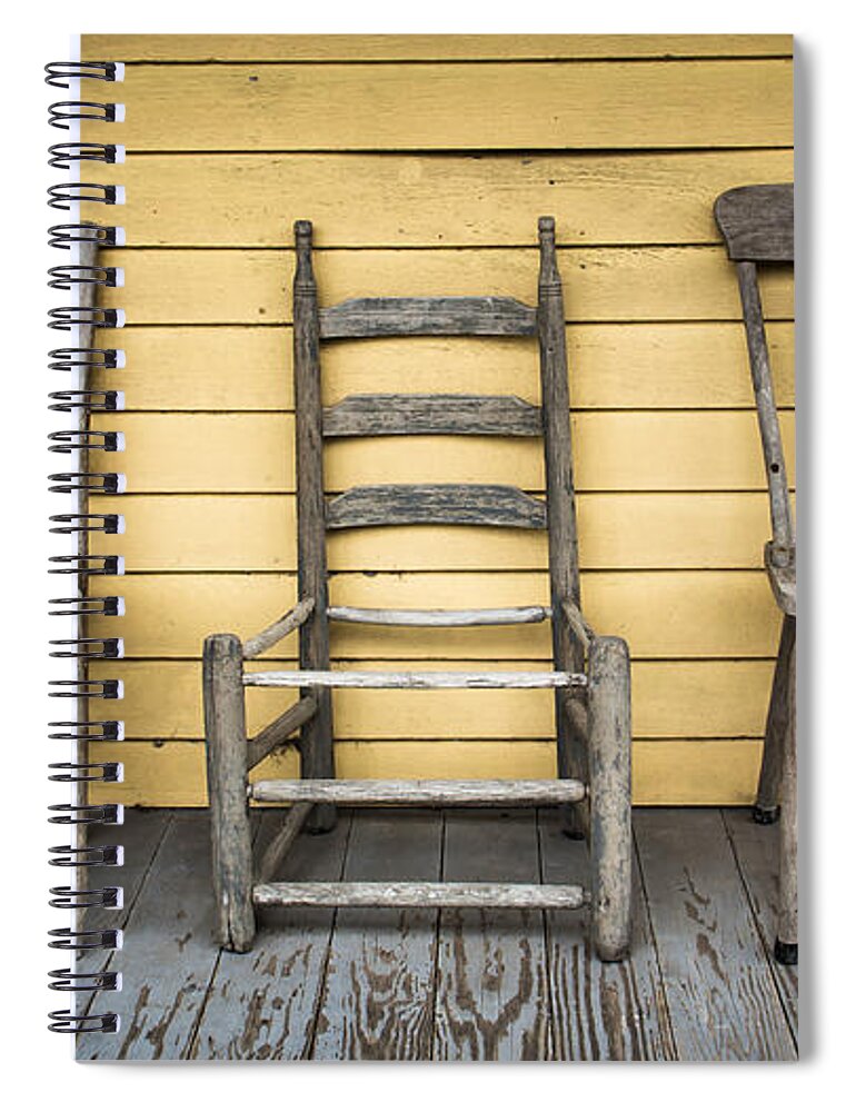 Porch Spiral Notebook featuring the photograph Classic Chairs by Perry Webster