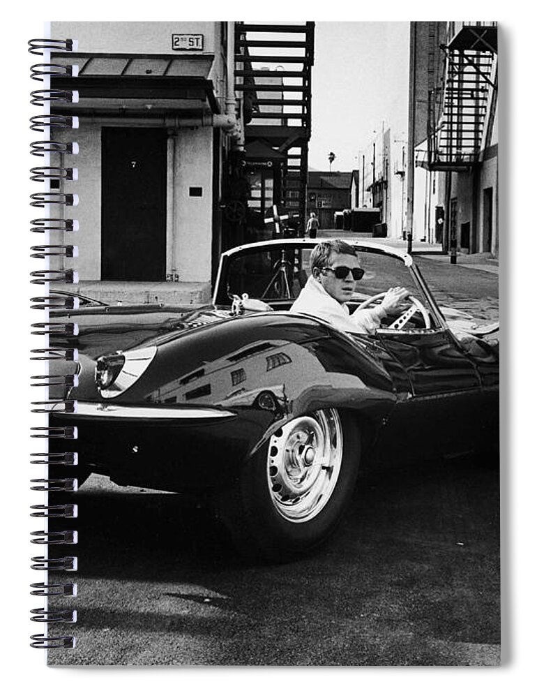 Movie Star Spiral Notebook featuring the digital art Classic Steve McQueen Photo by Georgia Clare