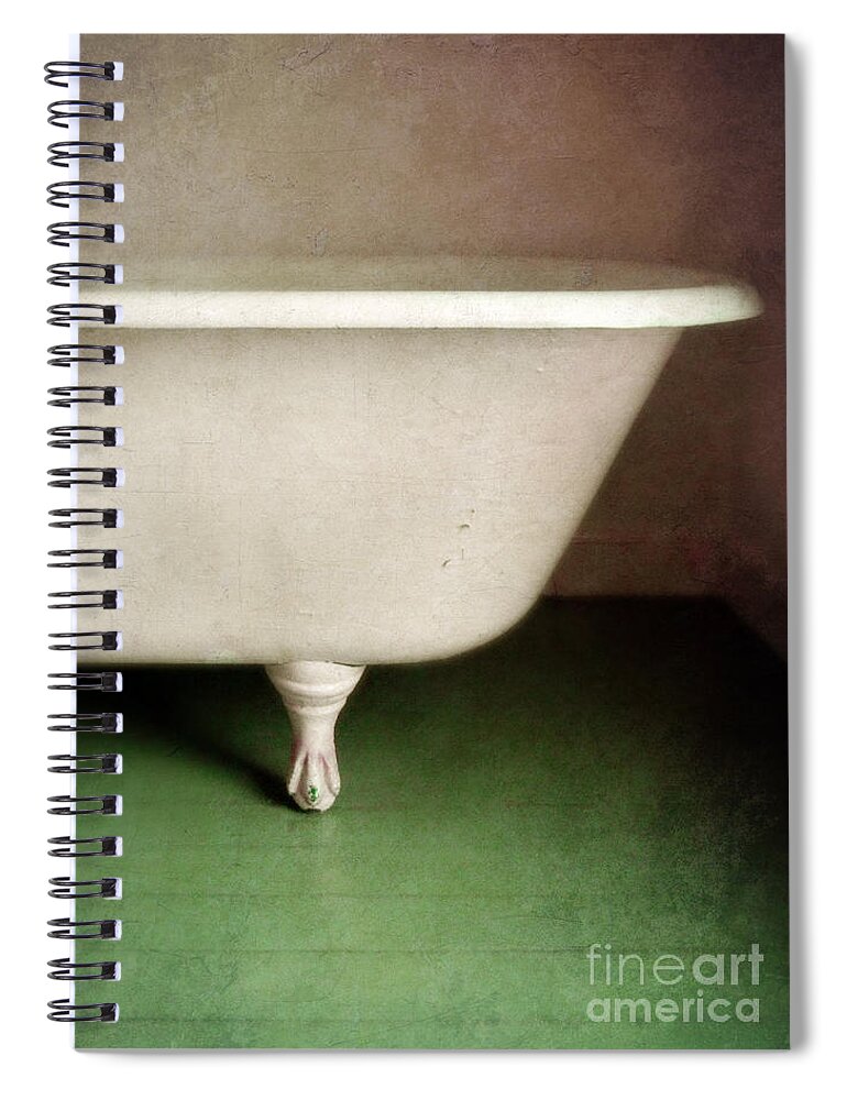 Tub Spiral Notebook featuring the photograph Claw Foot Tub by Jill Battaglia