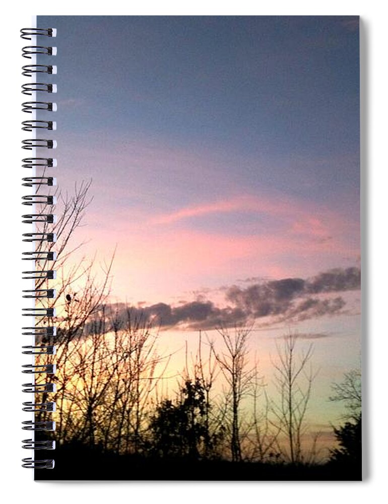 Durham Spiral Notebook featuring the photograph Clear Evening Sky by Linda Bailey