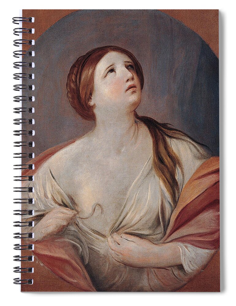 Guido Reni Spiral Notebook featuring the painting Cleopatra by Guido Reni