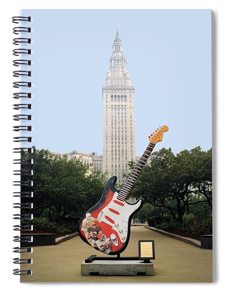 Cle Spiral Notebook featuring the photograph Cleveland Rocks by Terri Harper